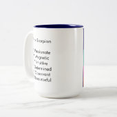 Tasse de Sun de zodiaque - Scorpion (Devant gauche)