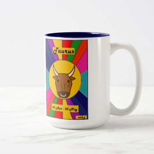Tasse de Sun de zodiaque - Taureau (Droit)