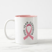Tasse de survivant de cancer du sein de 5 ans (Gauche)