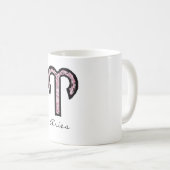 Tasse de symbole de Bélier (style 1_pink) (Devant droit)