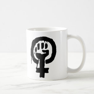 Tasse de symbole de logo du féminisme