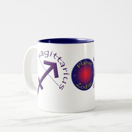Tasse de symbole de zodiaque de Sagittaire (Devant gauche)