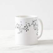 Tasse de symboles de musique de pissenlit (Devant droit)