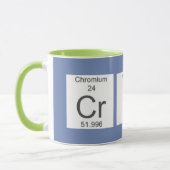 Tasse de table périodique du Cr O W en vert bleu (Gauche)