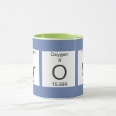 Tasse de table périodique du Cr O W en vert bleu (Centre)