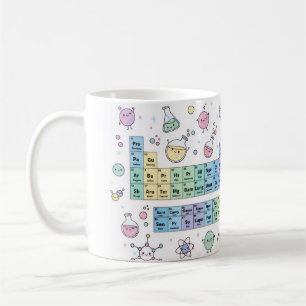 Tasse de tableau périodique de chimie Kawaii Sci