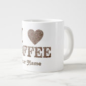 Tasse de taille Jumbo avec "I Heart Coffee" (Devant droit)