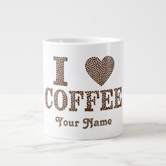 Tasse de taille Jumbo avec "I Heart Coffee"