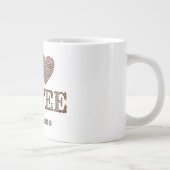 Tasse de taille Jumbo avec "I Heart Coffee" (Droite)