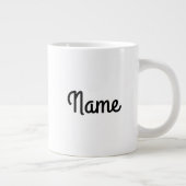 Tasse de taille Jumbo avec "La vie commence après (Droite)