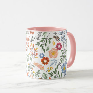 tasse de tasse colorée en forme de fleur