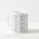 Tasse de tasse de café d'alphabet de langue des (Devant gauche)