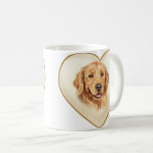 Tasse de tasse de café de chien de golden (Devant droit)