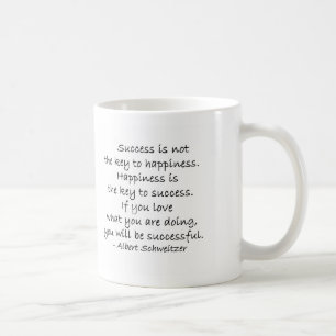 Tasse de tasse de café de citation de succès et 
