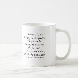 Tasse de tasse de café de citation de succès et de