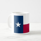Tasse de tasse de café de drapeau d'état du Texas (Devant gauche)