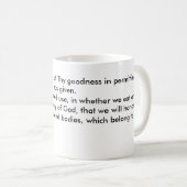 Tasse de tasse de café de prière de temps de repas (Devant droit)