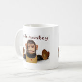 Tasse de tasse de café de singe de code de (Devant gauche)