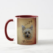 Tasse de tasse de chien de Terrier de cairn (Gauche)