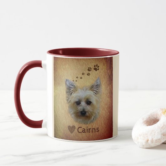 Tasse de tasse de chien de Terrier de cairn (Avec donut)
