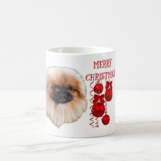 Tasse de tasse de Coffe de Noël de Pekingese