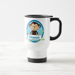 Tasse de tasse de voyage personnalisée par singe