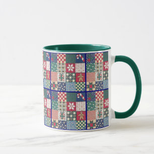 Tasse de tasse d'édredon de patchwork de pays