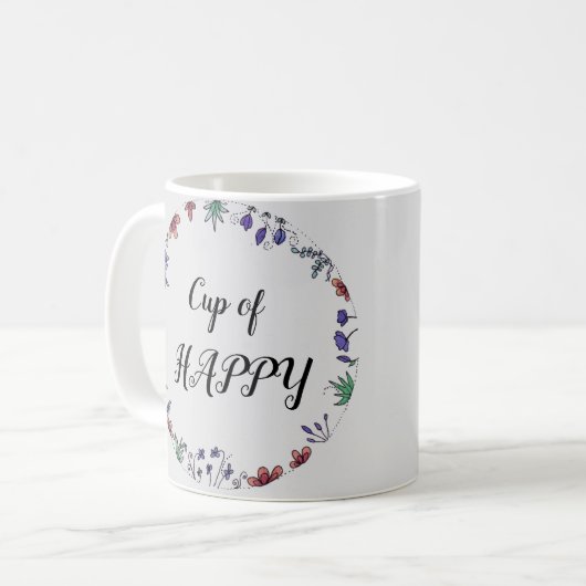 Tasse de tasse heureuse (Devant gauche)