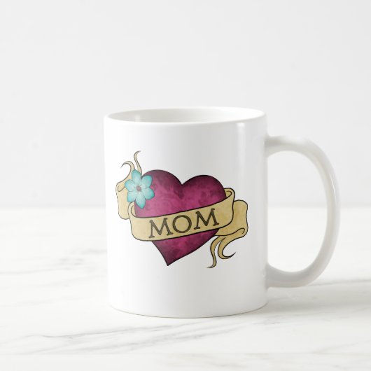 Tasse de tatouage de coeur de maman (Droite)