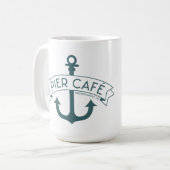 Tasse de Teal de café de pilier (Devant gauche)