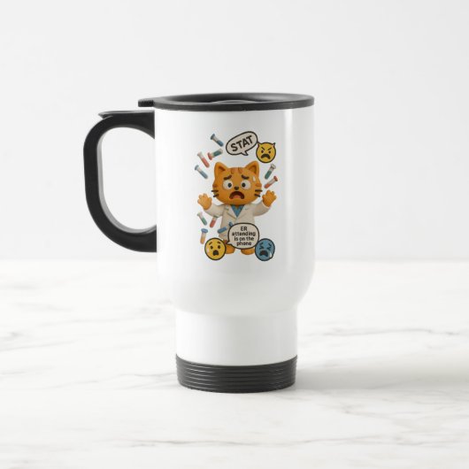 Tasse de Technicien de Labo Clinique Chat Faisant (Gauche)