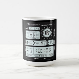 Tasse de technologie de montre numérique Cyberpunk