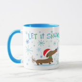 Tasse de teckel de Noël (Gauche)