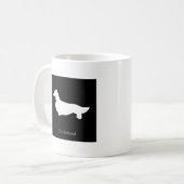 Tasse de teckel (longue version noire de cheveux (Devant gauche)
