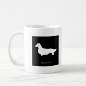Tasse de teckel (longue version noire de cheveux (Gauche)