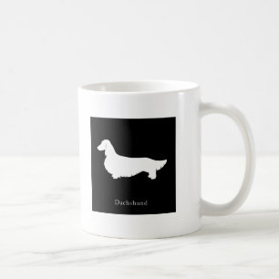 Tasse de teckel (longue version noire de cheveux