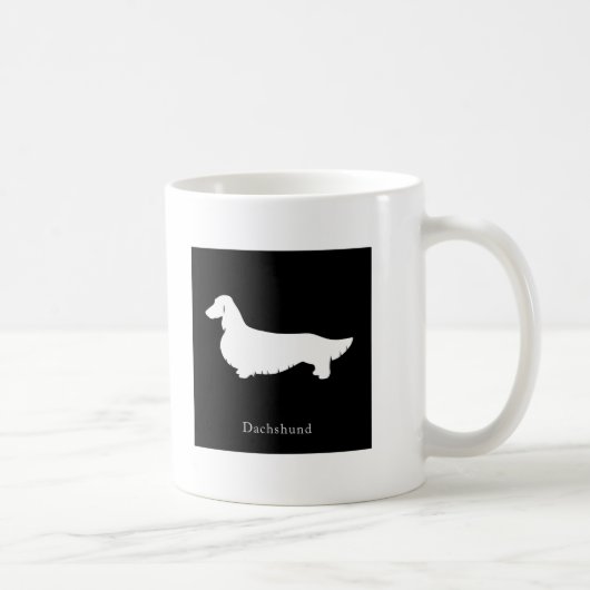 Tasse de teckel (longue version noire de cheveux (Droite)