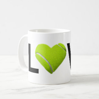 Tasse de tennis d'amour (coeur de balle de tennis)