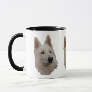Tasse de tête de berger blanc