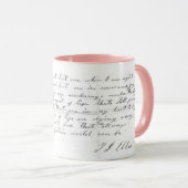 Tasse de textes de la chanson de Talitha (Devant droit)