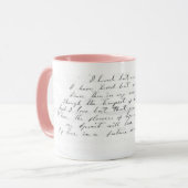 Tasse de textes de la chanson de Talitha (Devant gauche)
