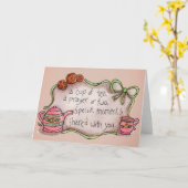 Tasse de thé - Carte de voeux (Fleur jaune)