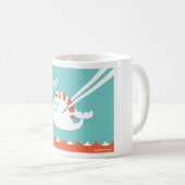 Tasse de thé de café de gazouillement - baleine (Devant droit)