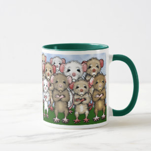 Tasse de thé de café de groupe de rat