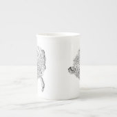 Tasse de thé de porcelaine tendre de fleur de (Devant)