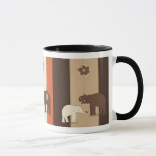 Tasse de thé du café d'éléphants