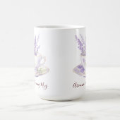 Tasse de thé florale lavande rustique de campagne (Centre)