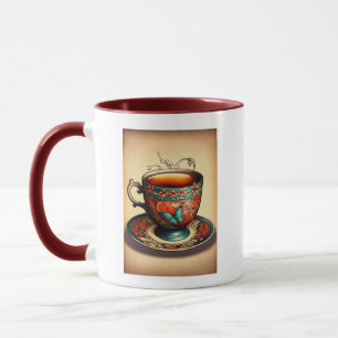 Tasse de thé imprimé artistique
