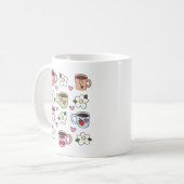Tasse de thé Kawaii et fleurs (Devant gauche)