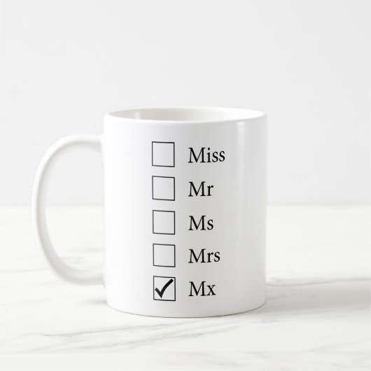 Tasse de titre de MX (cinq options) (Gauche)